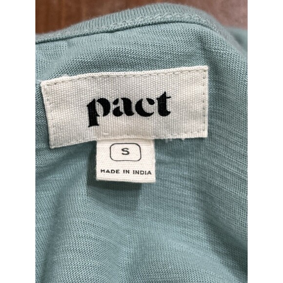 Pact Maxi Dress Womens S Slub Knit Organic Sage Green Henley Tank Dress Comfy - Picture 7 of 13